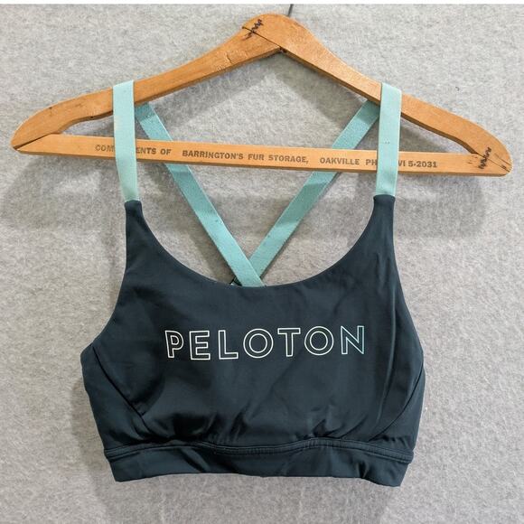 Peloton Sports Bra Womens S‎ Blue Dry Fit Colorblock Crossback Strap Activewear - Picture 1 of 7